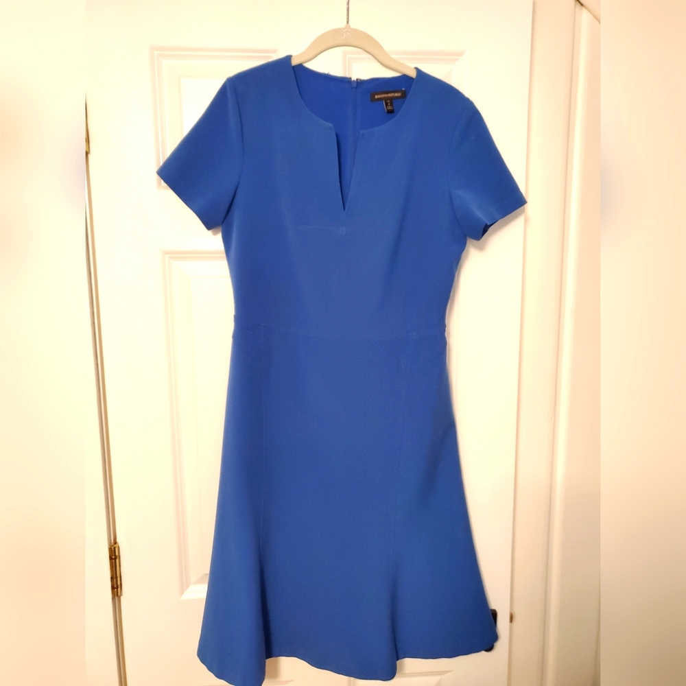 Banana Republic A-line Dress Size 4 tall, Cornflower blue